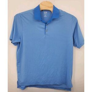 Adidas Climalite Short Sleeve Golf Polo Blue Striped Men's Size XL Lightweight